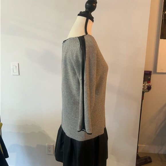 Imperial Drop Waist Sweater Dress w/ Leather Peplum – NWT – M - Picture 3 of 11
